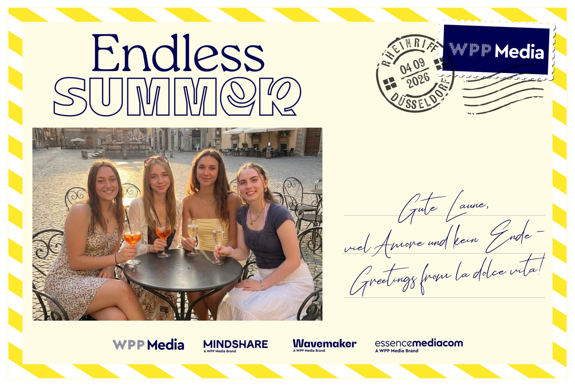 KI-Motiv: Aperitivo · Ausschnitt aus der WPP-Postkarte